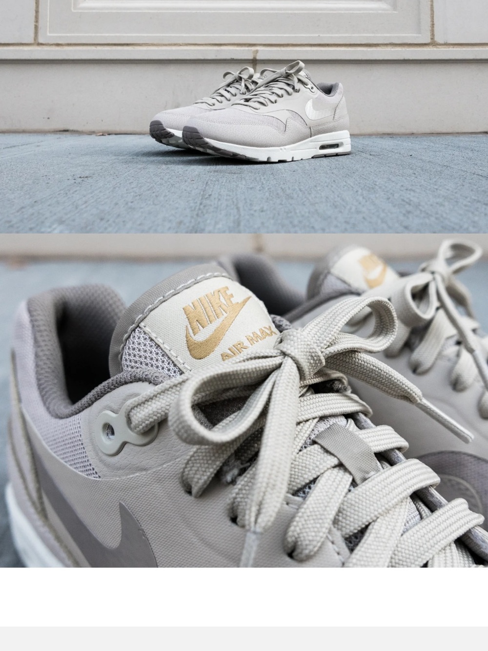 Nike Women’s Air Max 1 in Beige with metallic Logo - Picture 4 of 14